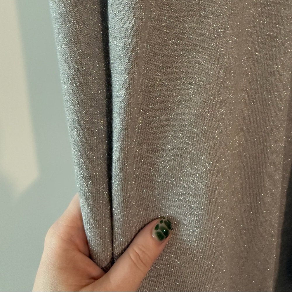 Show Me Your MuMu • Classic Silver Metallic Knit Crewneck Sweater - Picture 7 of 9